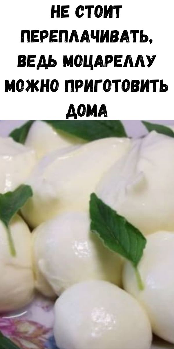 Не стоит переплачивать, ведь моцареллу можно приготовить дома