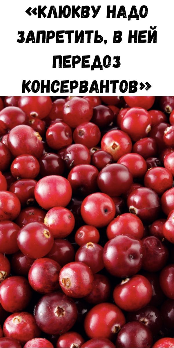 &laquo;Клюкву надо запретить, в ней передоз консервантов&raquo;