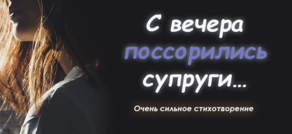 Очень сильное стихотворение Асадова: &laquo;С вечера поссорились супруги&hellip;&raquo;